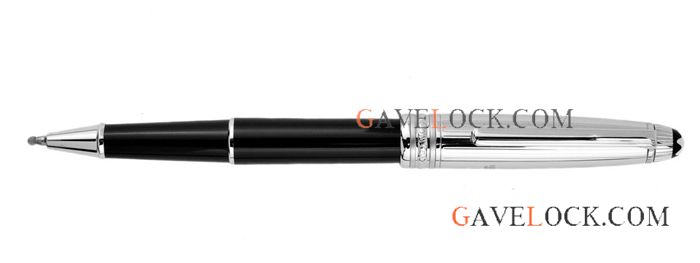 Copy Mont blanc Meisterstuck Rollerball Pen Black Resin & Silver Mont blanc Meisterstuck Refill